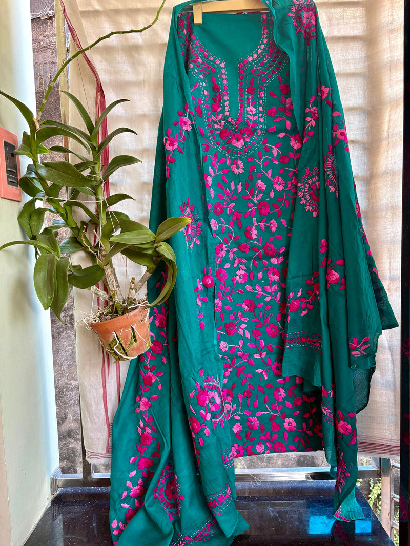Phulkari Suit in Pure Cotton