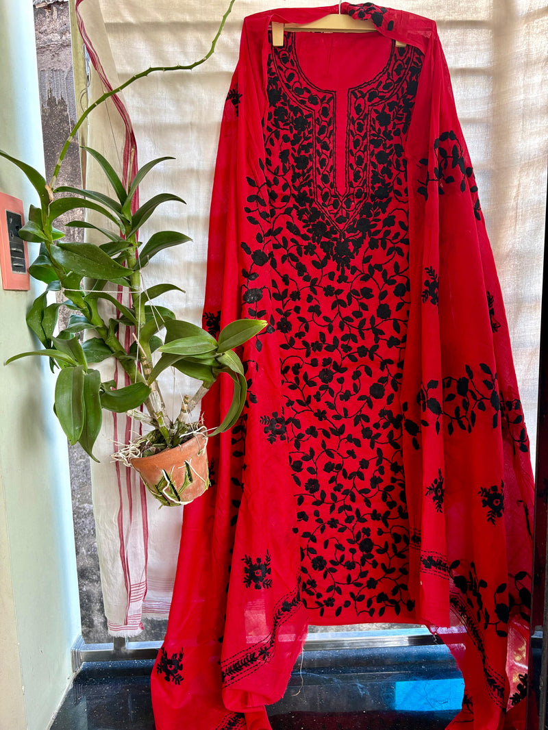 Phulkari Suit in Pure Cotton