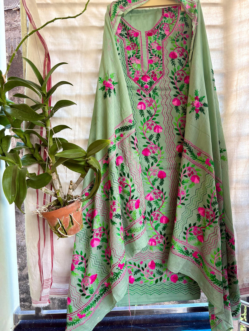 Phulkari Suit in Pure Cotton