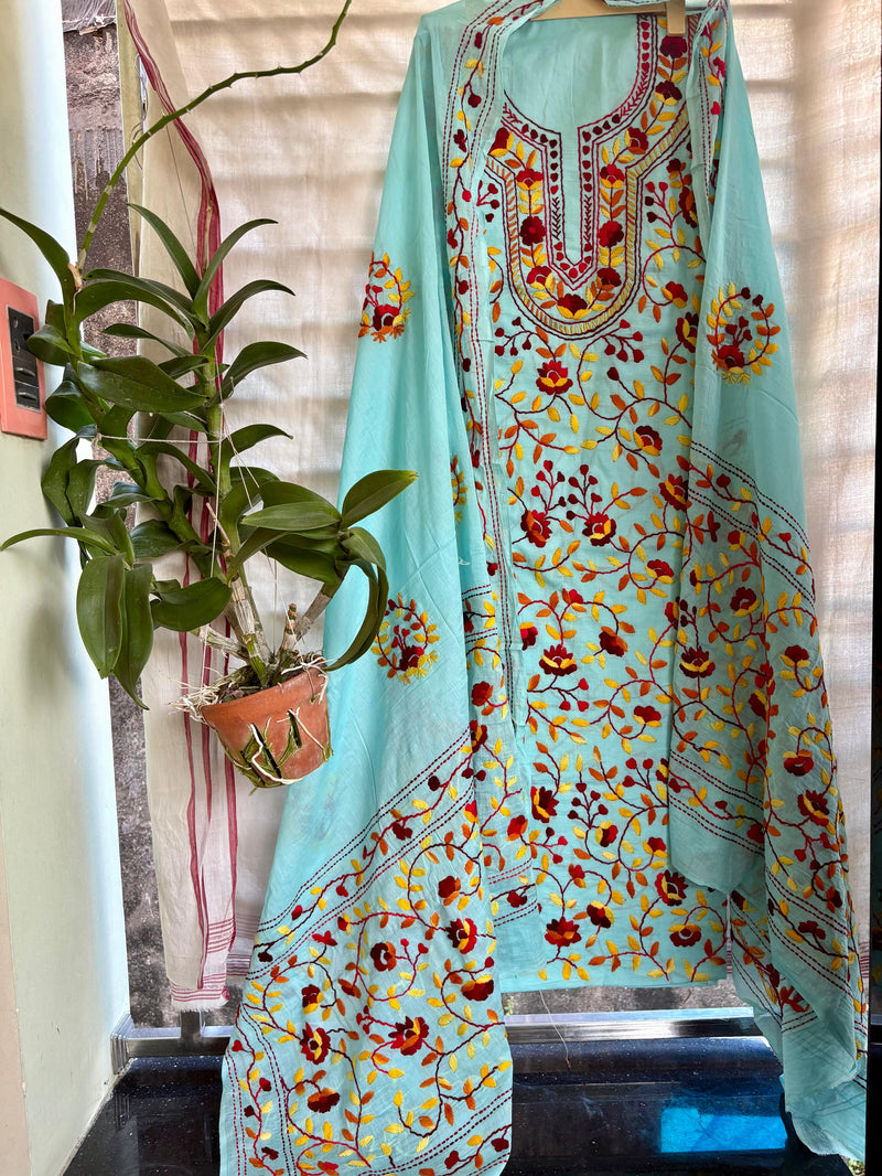 Phulkari Suit in Pure Cotton