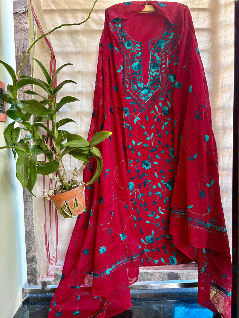 Phulkari Suit in Pure Cotton