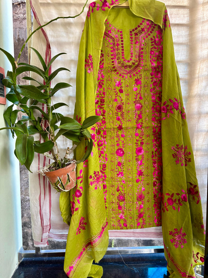Phulkari Suit in Pure Cotton