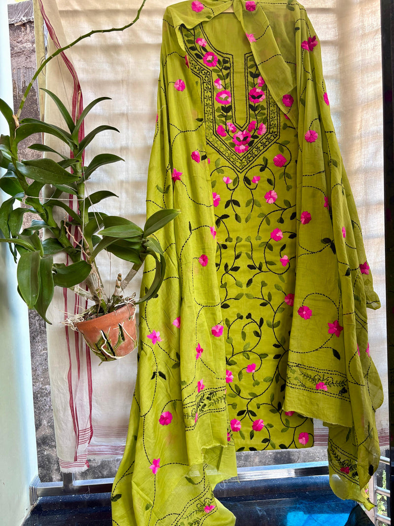 Phulkari Suit in Pure Cotton