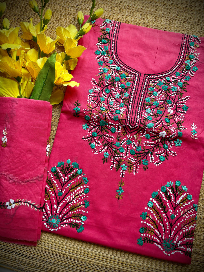 French Knot & Bullion in Pure Cotton