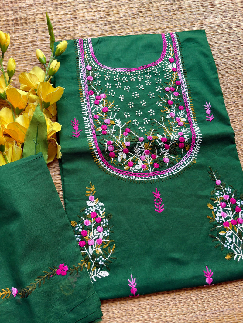 French Knot & Bullion in Pure Cotton