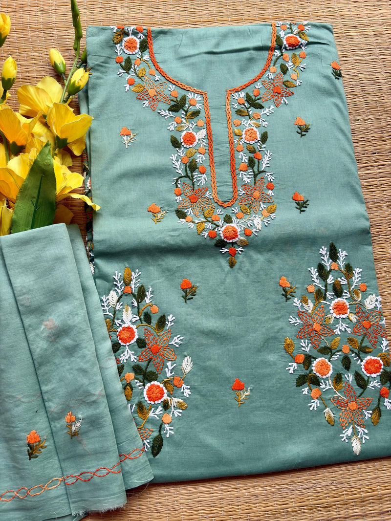 French Knot & Bullion in Pure Cotton
