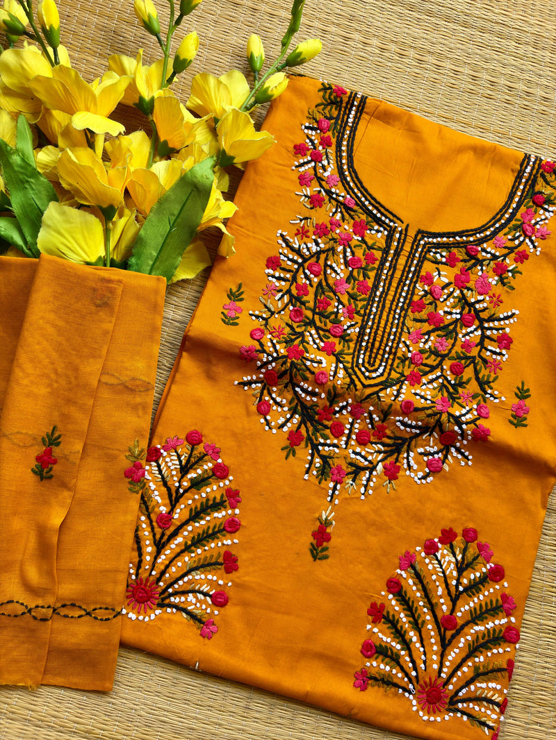French Knot & Bullion in Pure Cotton