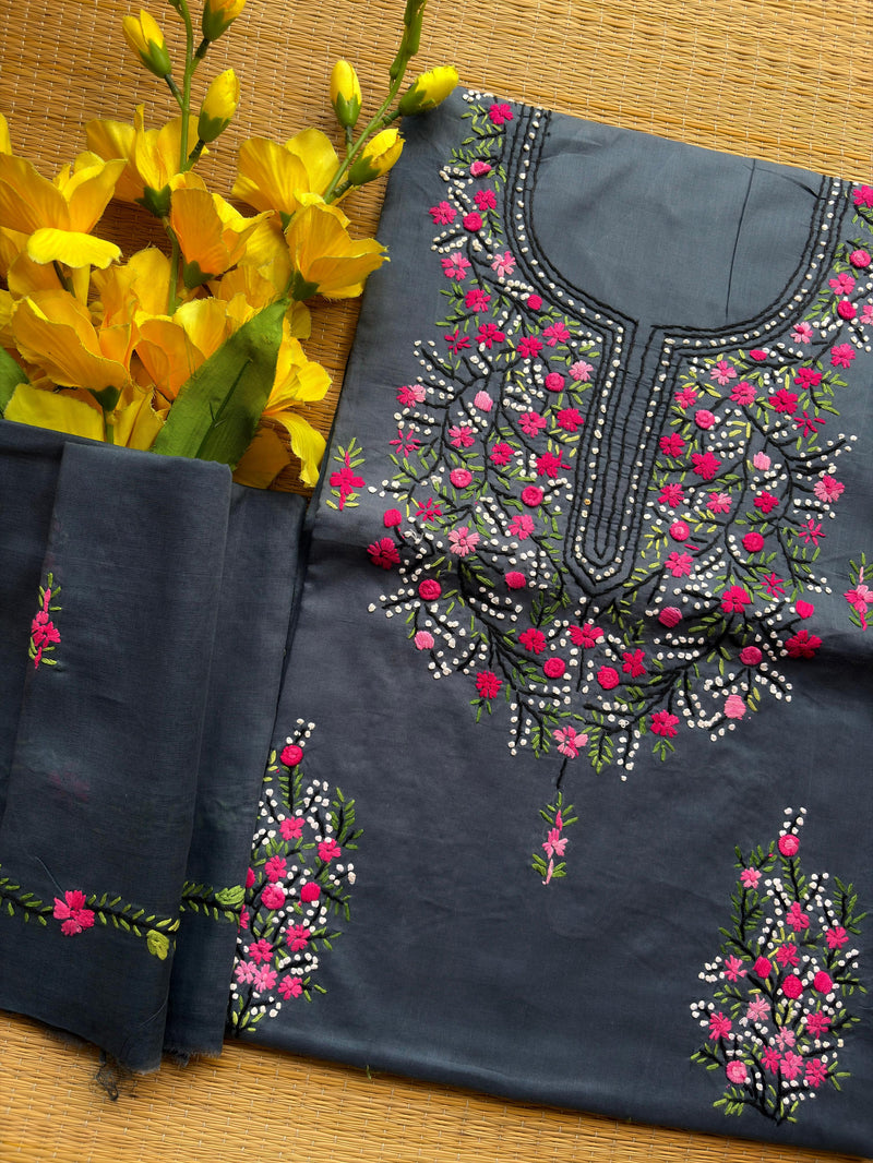 French Knot & Bullion in Pure Cotton