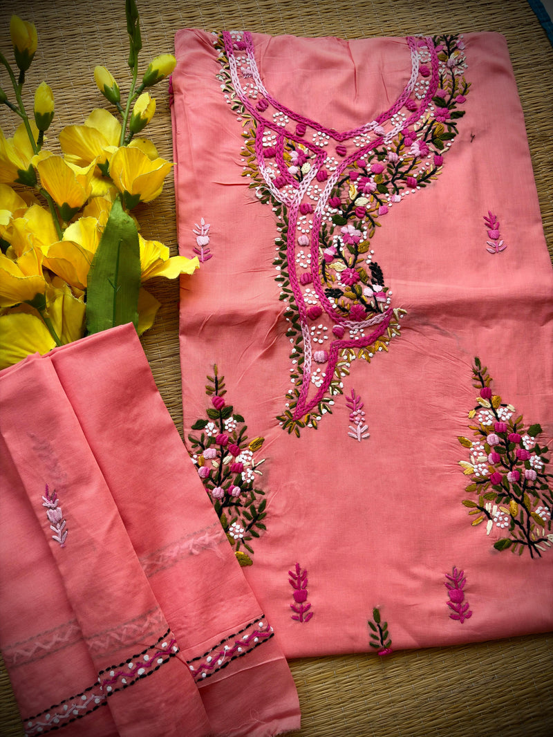 French Knot & Bullion in Pure Cotton