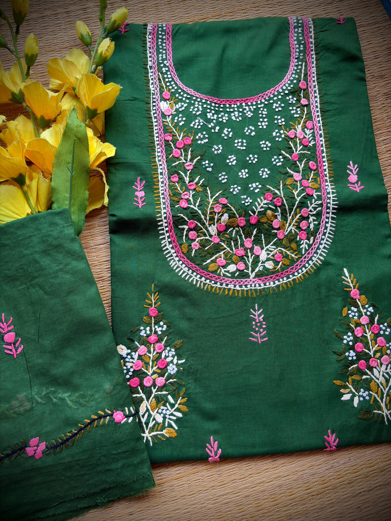 French Knot & Bullion in Pure Cotton