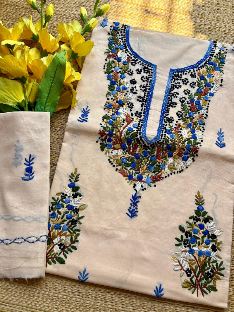 French Knot & Bullion in Pure Cotton