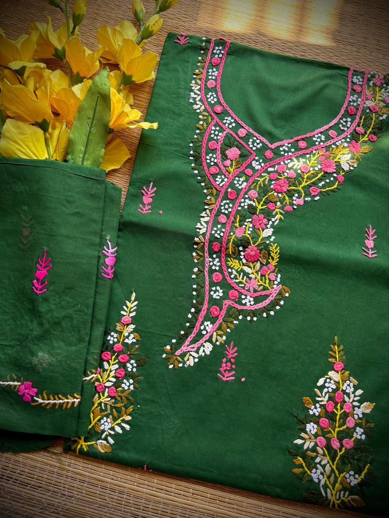French Knot & Bullion in Pure Cotton