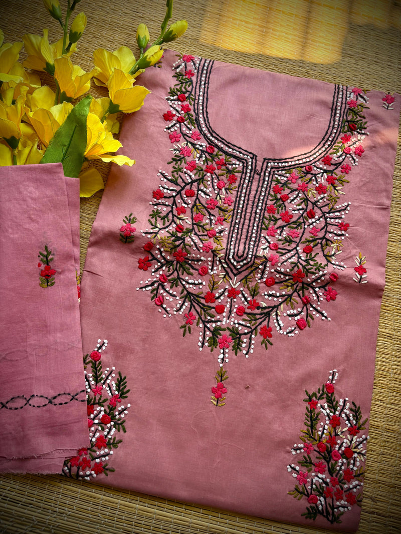 French Knot & Bullion in Pure Cotton