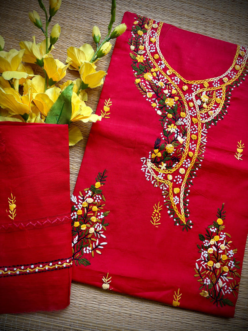 French Knot & Bullion in Pure Cotton