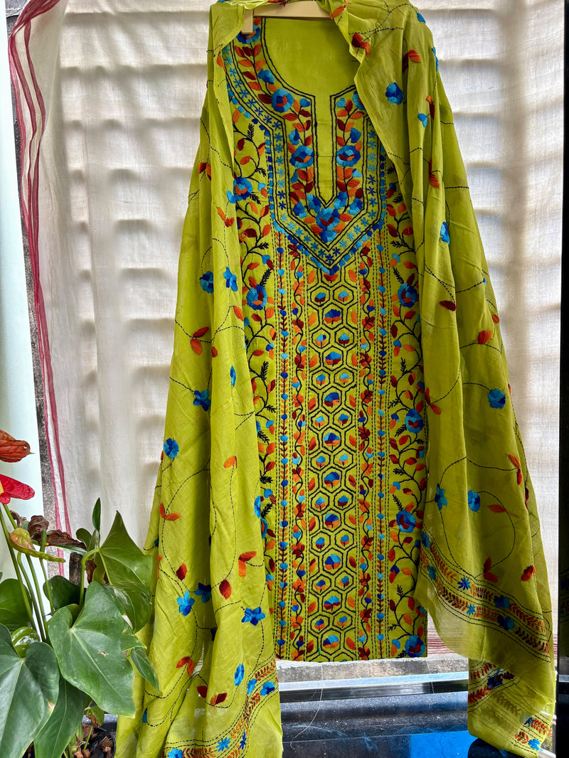 Phulkari Suit in Pure Cotton