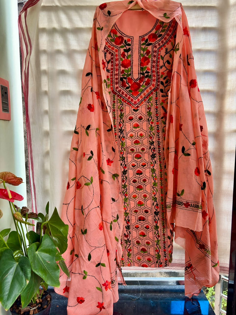 Phulkari Suit in Pure Cotton