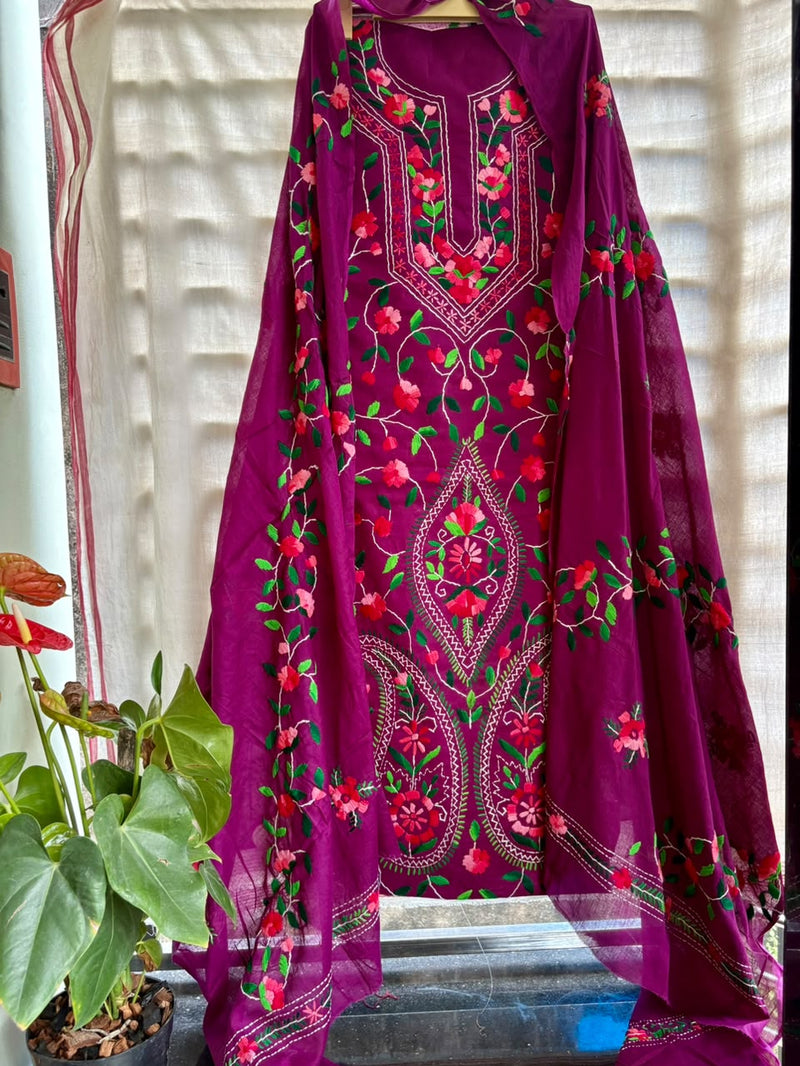 Phulkari Suit in Pure Cotton