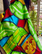 Hand Painted Saree on Pure Silk — Green 06