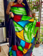 Hand Painted Saree on Pure Silk — Green 06