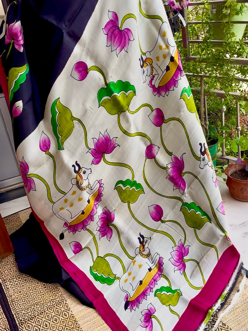 Hand Painted Saree on Pure Silk — 07