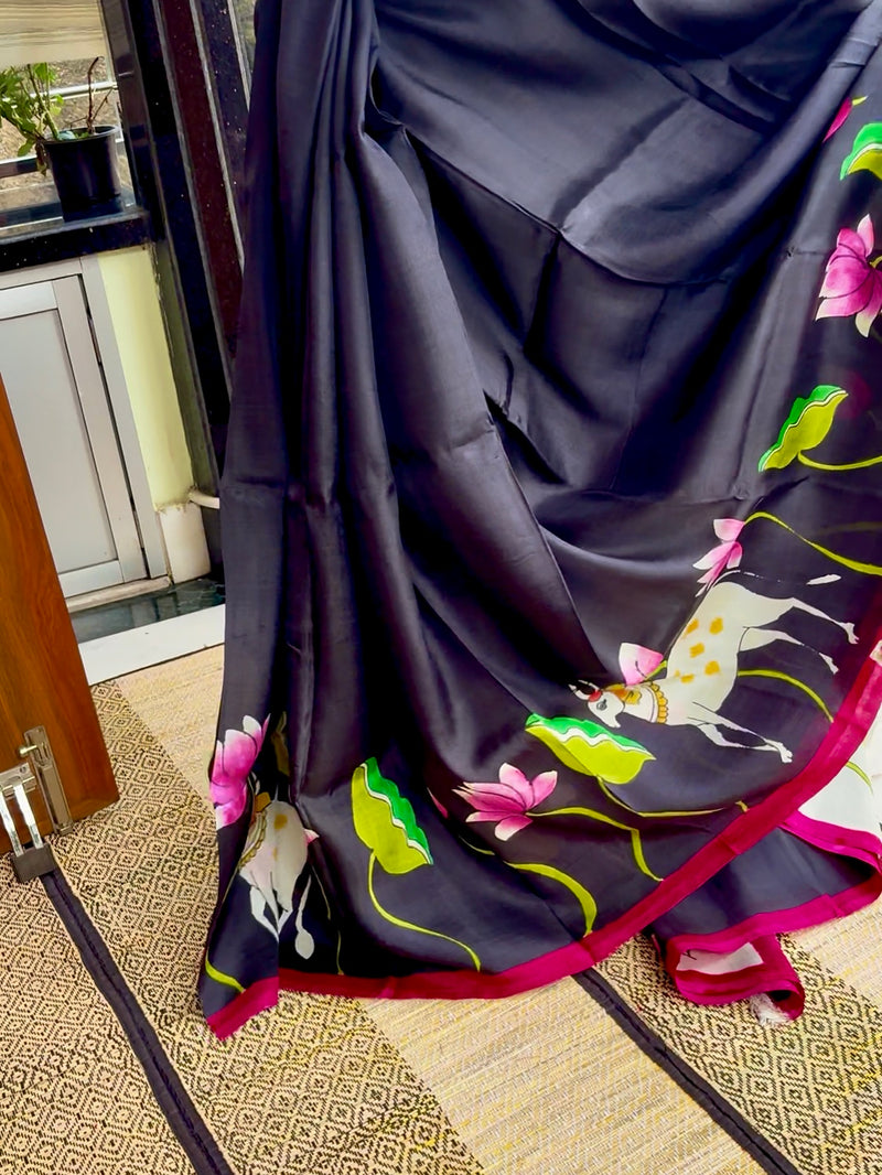 Hand Painted Saree on Pure Silk — 07