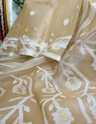 Pure Silk Muslin Jamdani — Beige 04