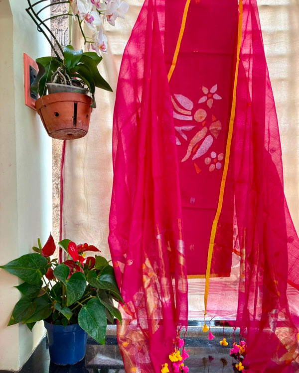 Jamdani Suit — Pink 07