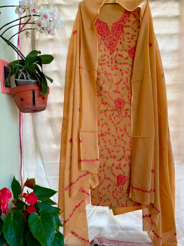 Kashmiri Suit in Pure Cotton