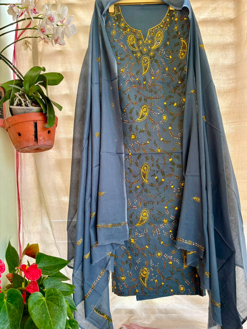 Kashmiri Suit in Pure Cotton