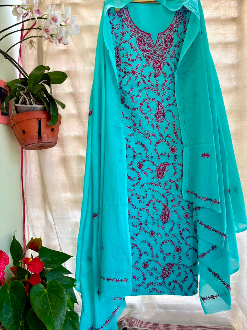 Kashmiri Suit in Pure Cotton