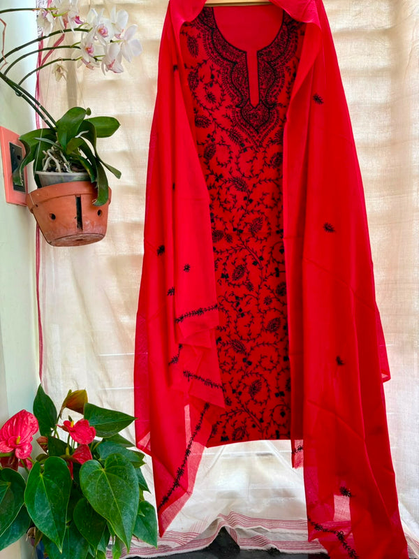 Kashmiri Suit in Pure Cotton