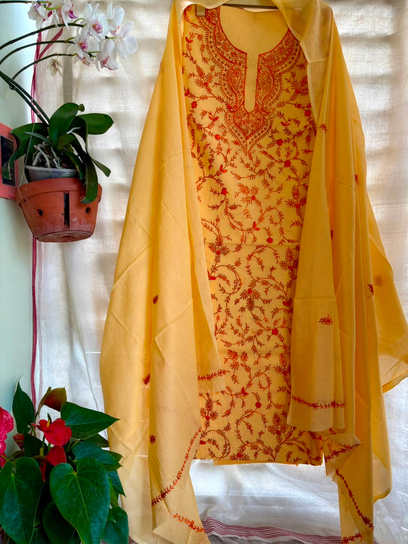 Kashmiri Suit in Pure Cotton