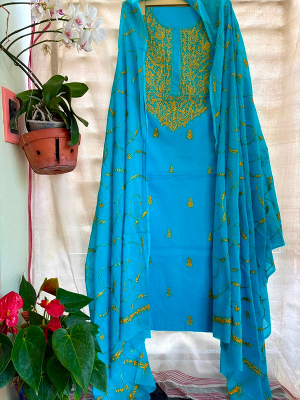 Kashmiri Suit in Pure Cotton