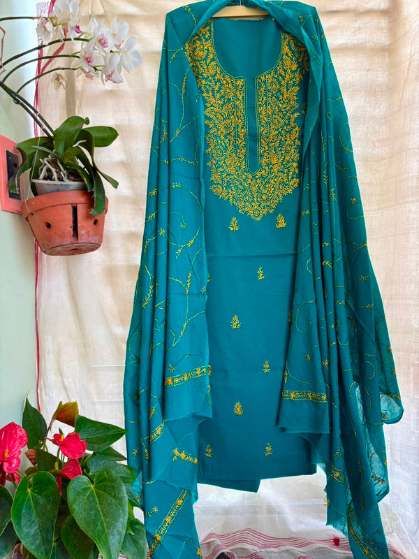 Kashmiri Suit in Pure Cotton