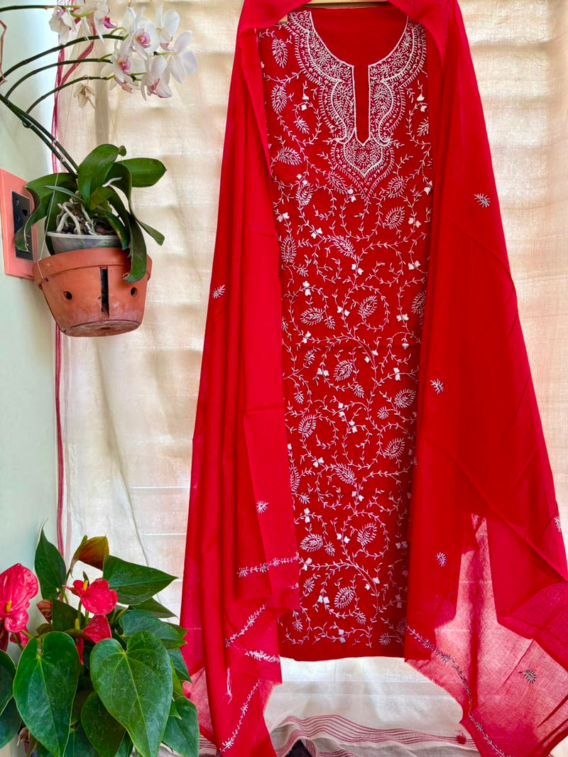 Kashmiri Suit in Pure Cotton