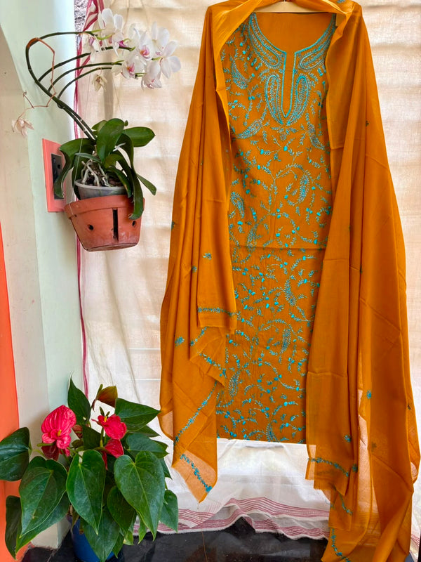 Kashmiri Suit in Pure Cotton