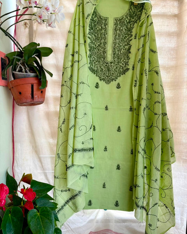 Kashmiri Suit in Pure Cotton