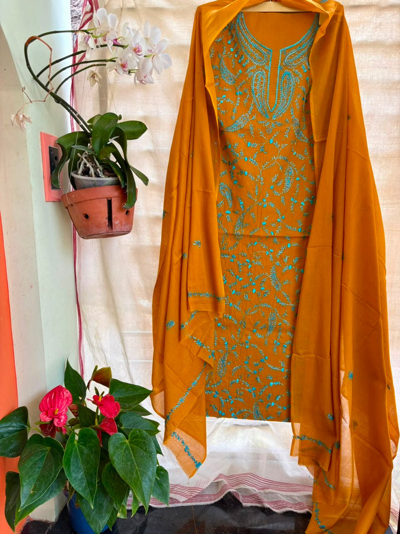 Kashmiri Suit in Pure Cotton