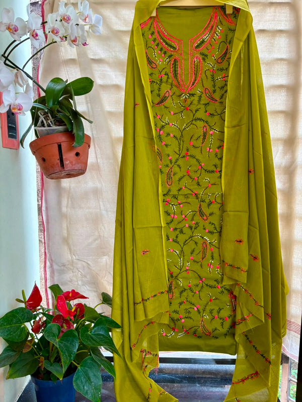 Kashmiri Suit in Pure Cotton