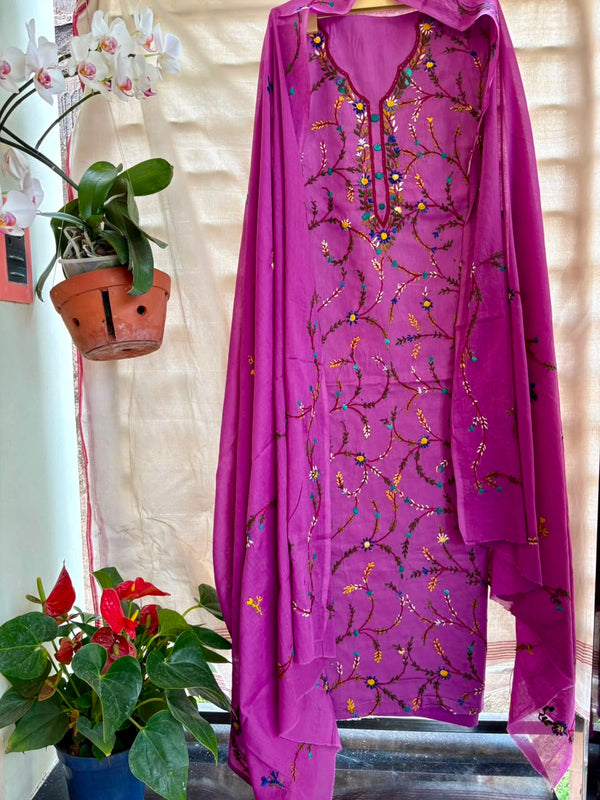 Kashmiri Suit in Pure Cotton