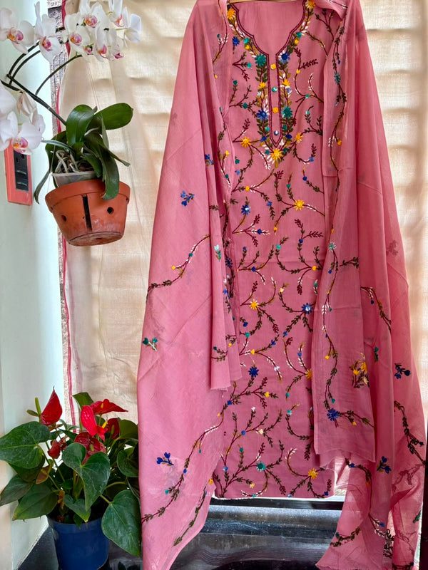 Kashmiri Suit in Pure Cotton