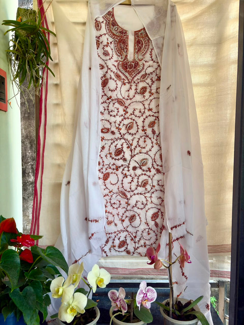 Kashmiri Suit in Pure Cotton