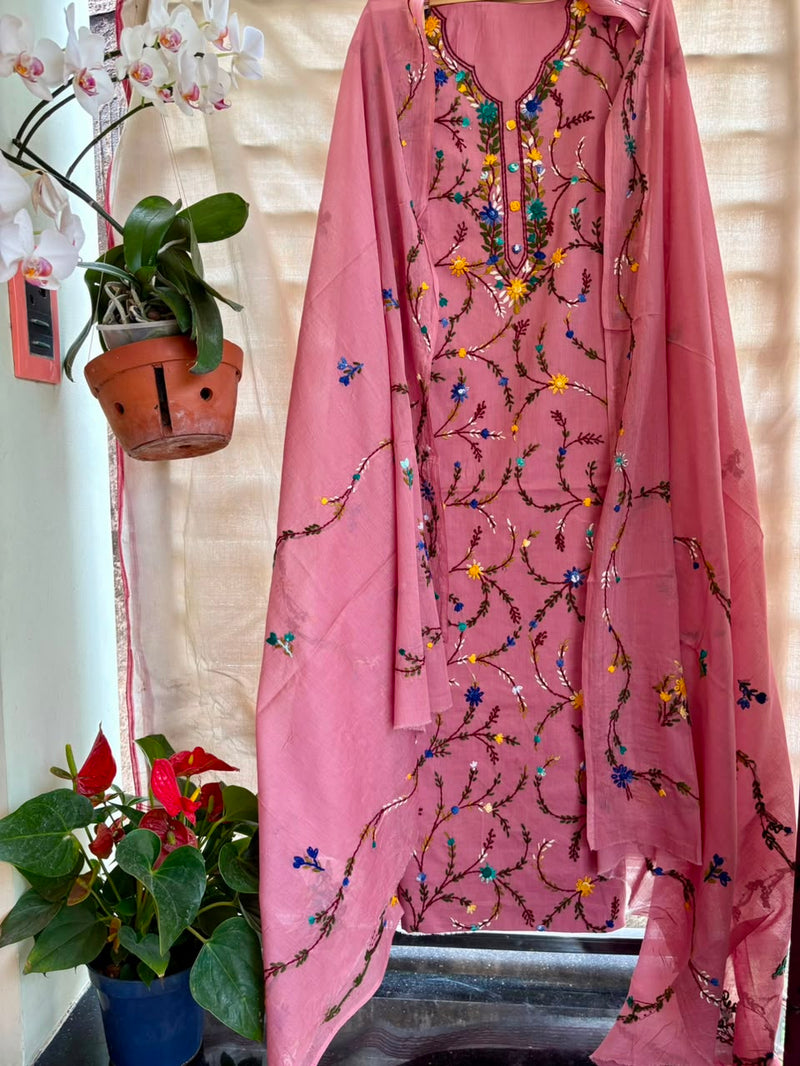 Kashmiri Suit in Pure Cotton