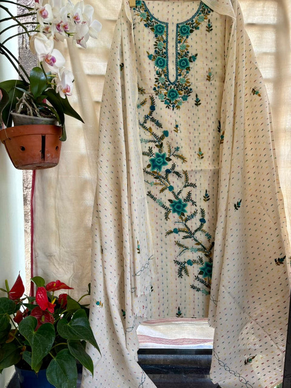 French Knot & Bullion in Pure Cotton