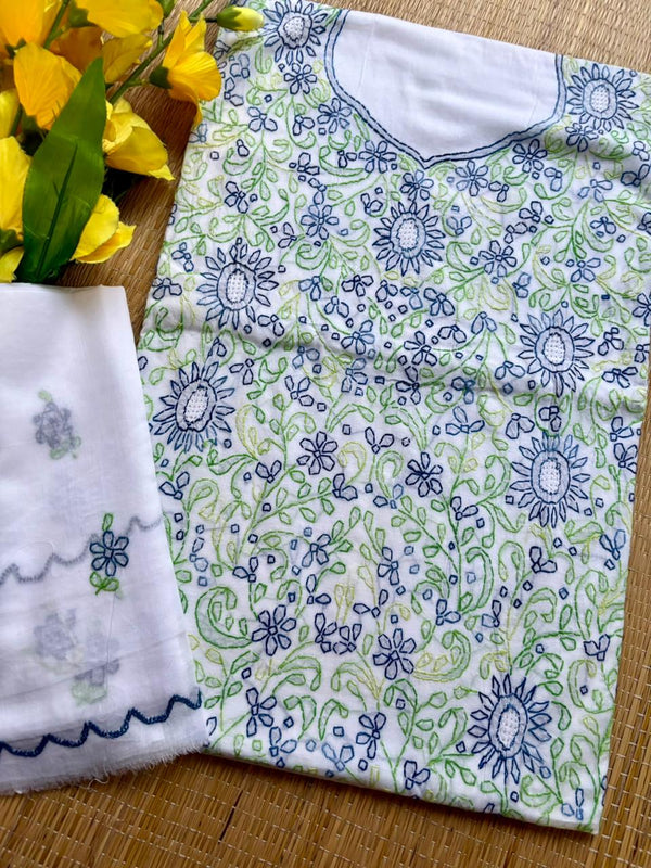 French Knot & Bullion in Pure Cotton