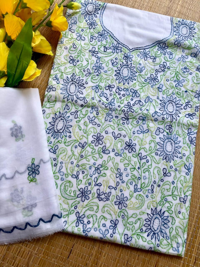 French Knot & Bullion in Pure Cotton