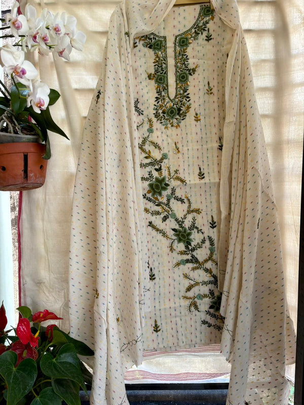 French Knot & Bullion in Pure Cotton