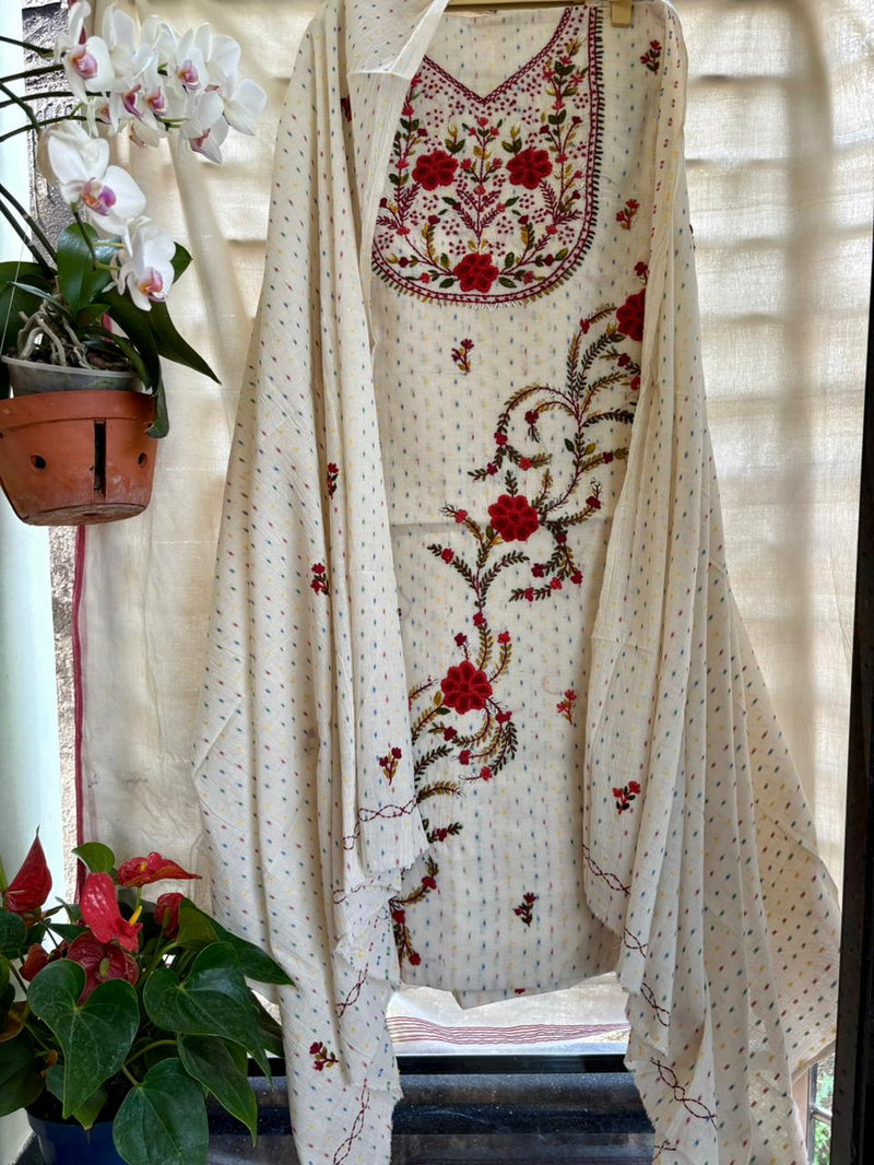 French Knot & Bullion in Pure Cotton