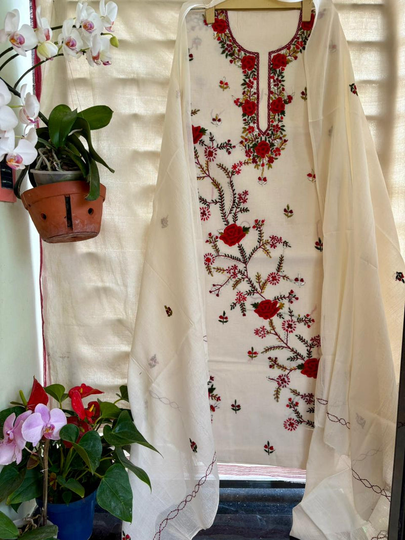 French Knot & Bullion in Pure Cotton