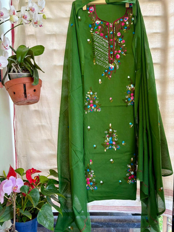 French Knot & Bullion in Pure Cotton